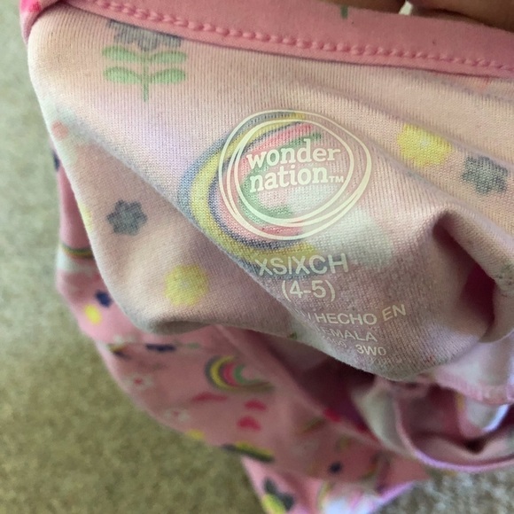 Wonder Nation pink unicorn magic short sleeve tunic top in size XS - Picture 5 of 6